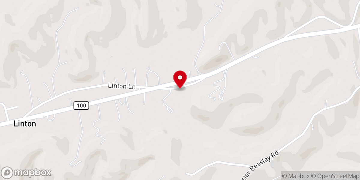 Map showing location of Little Zion Church