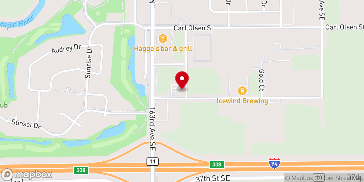 Map showing location of Harvest Plains Church