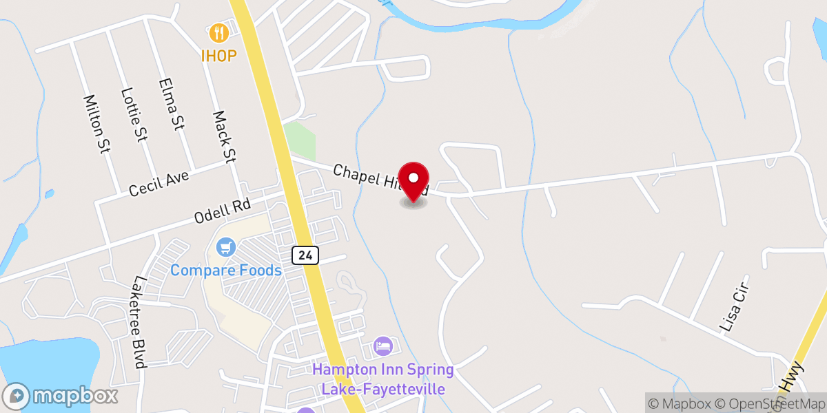 Map showing location of Spring Lake Ministerial Alliance