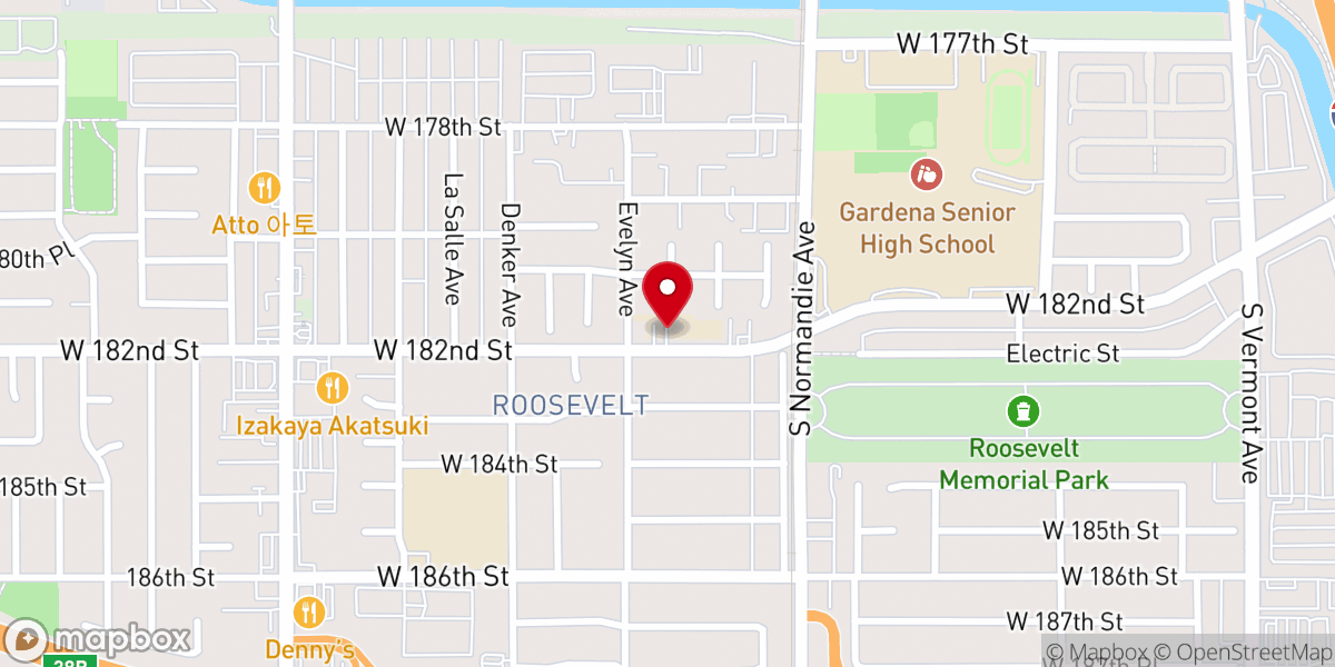 Map showing location of Gardena Valley Assembly of God
