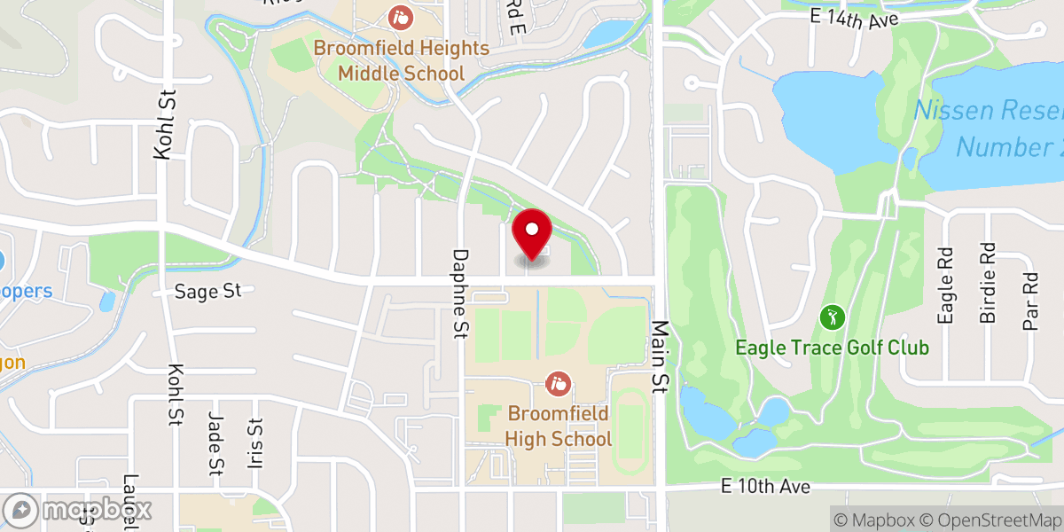 Map showing location of Broomfield Community Church