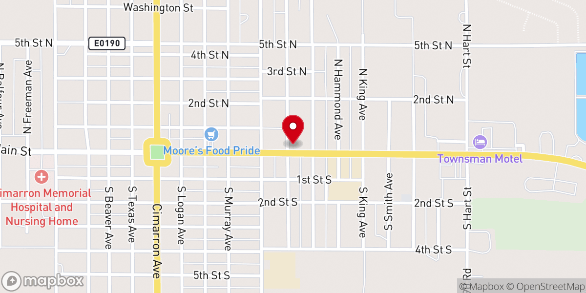 Map showing location of Church of Christ