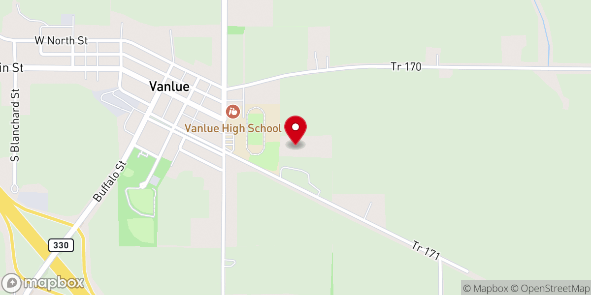 Map showing location of Harvest Time Chapel