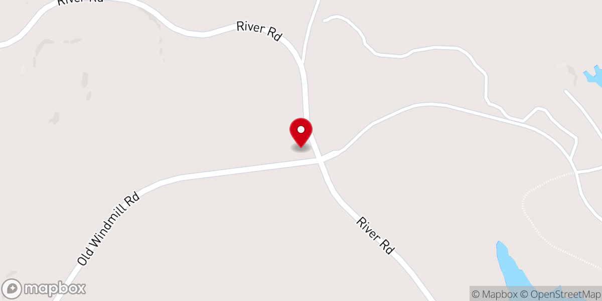 Map showing location of Lake Wateree Presbyterian Church