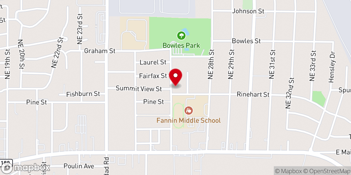 Map showing location of Lighthouse Baptist Church