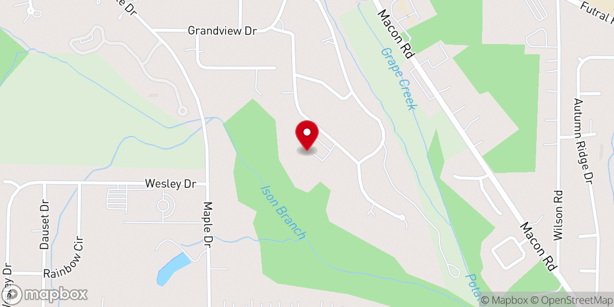 Map showing location of Sacred Heart Catholic Church