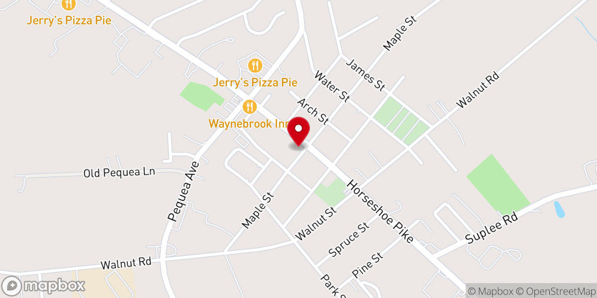 Map showing location of Honey Brook United Methodist Church