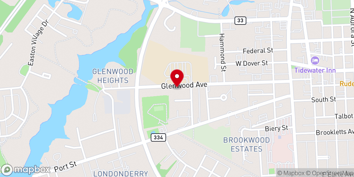 Map showing location of Easton Apostolic Church