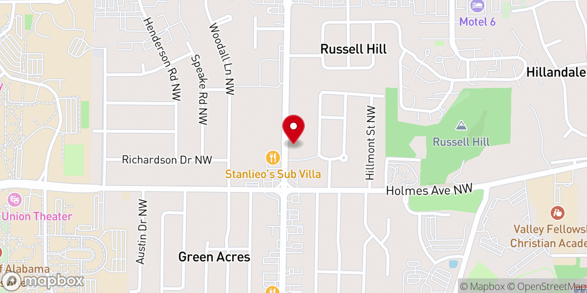 Map showing location of New Beginnings Christian Church