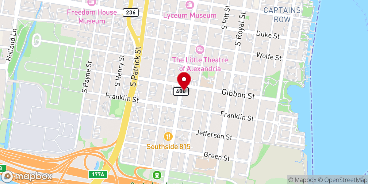 Map showing location of Roberts Memorial United Methodist Church