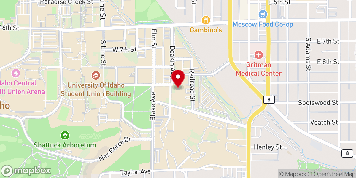 Map showing location of LDS Institute of Religion