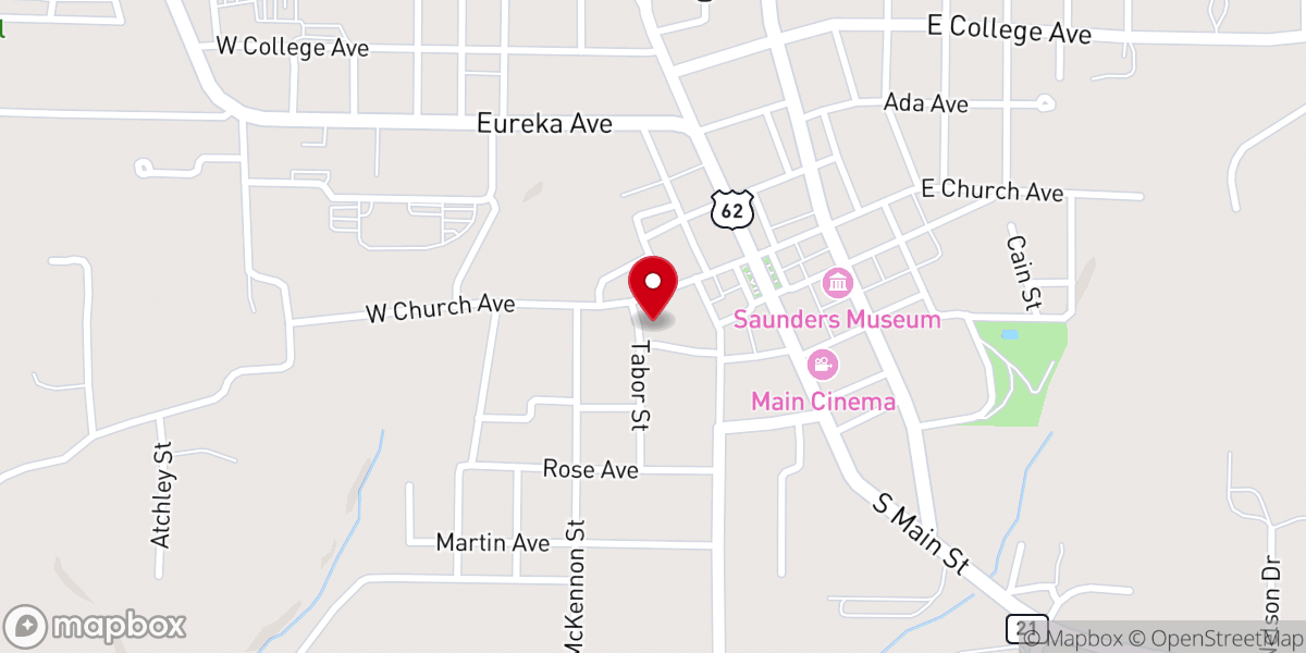 Map showing location of Pioneer Park