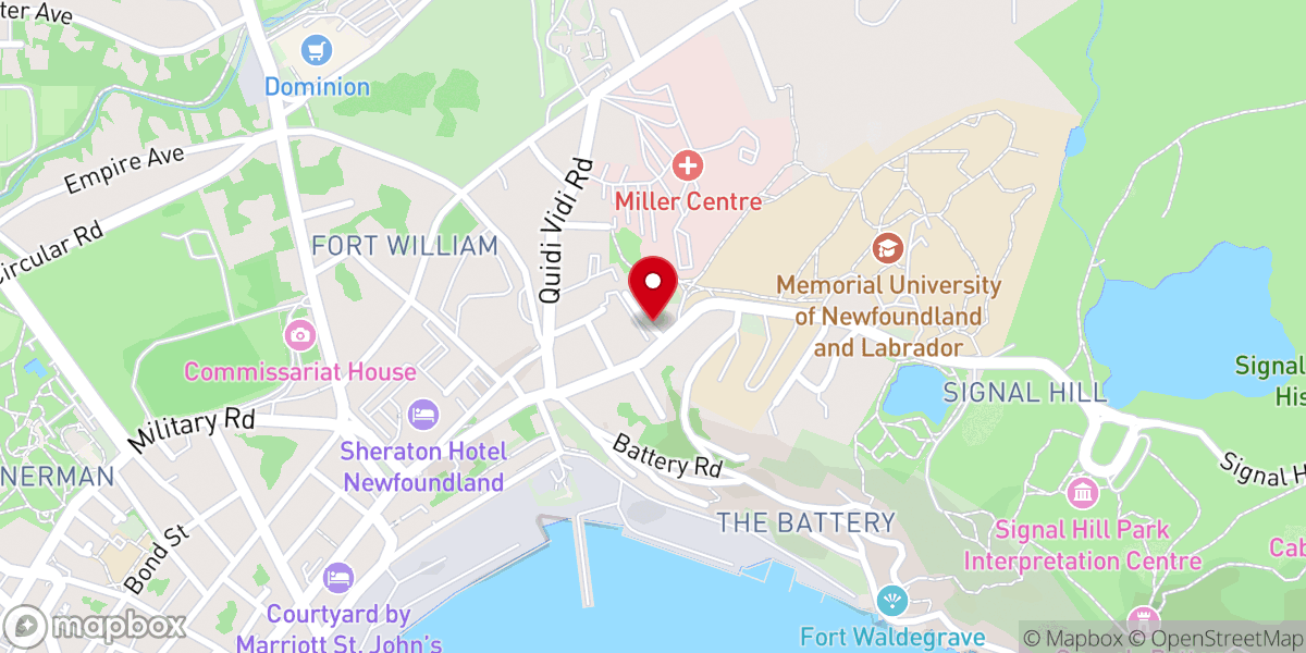 Map showing location of Anderson House Registered Heritage Structure