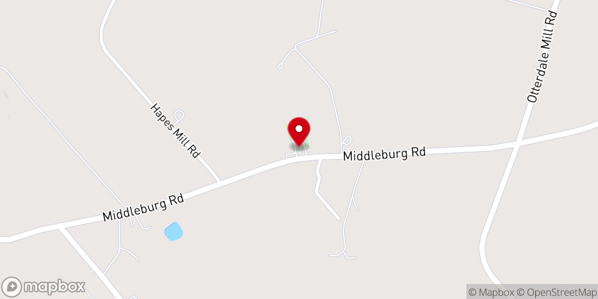 Map showing location of Mount Union Lutheran Church