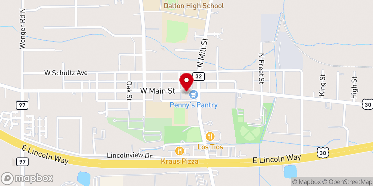 Map showing location of The Warehouse Church Dalton