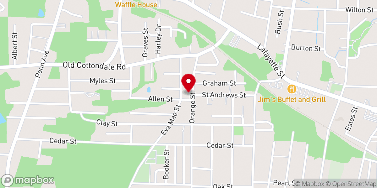 Map showing location of St James Ame Church