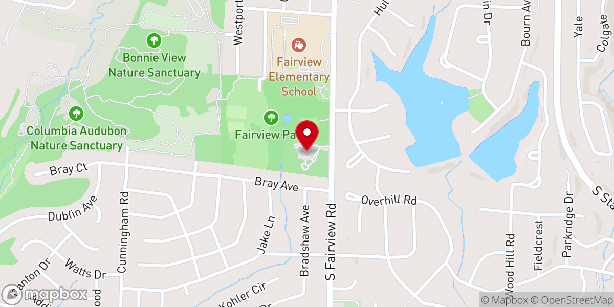 Map showing location of Fairview Road Community of Christ