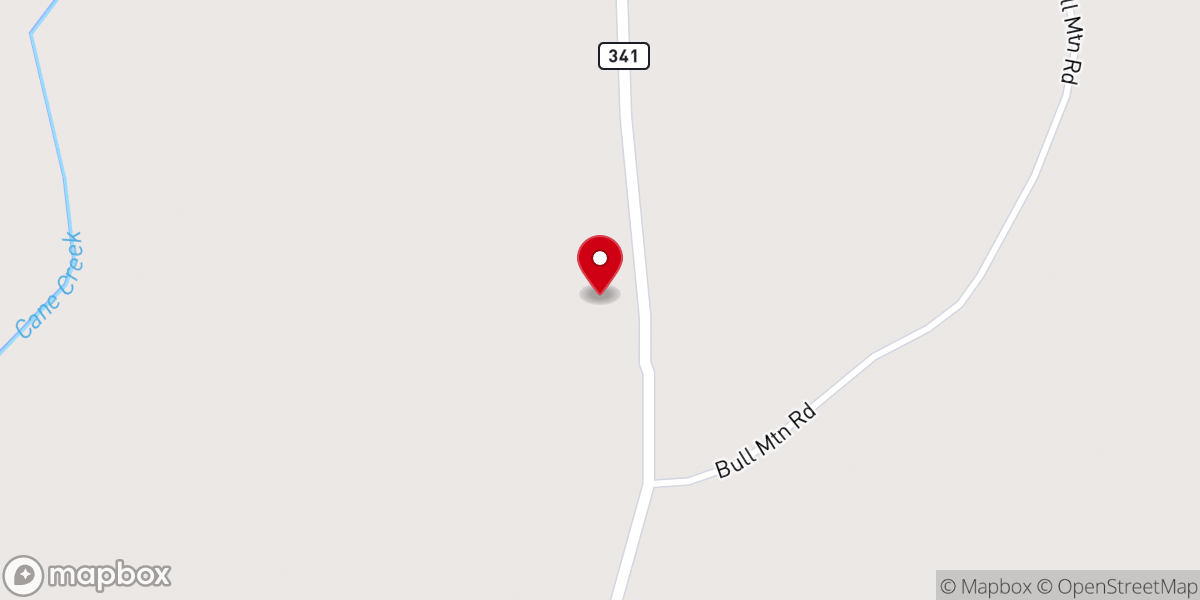 Map showing location of New Hope Church
