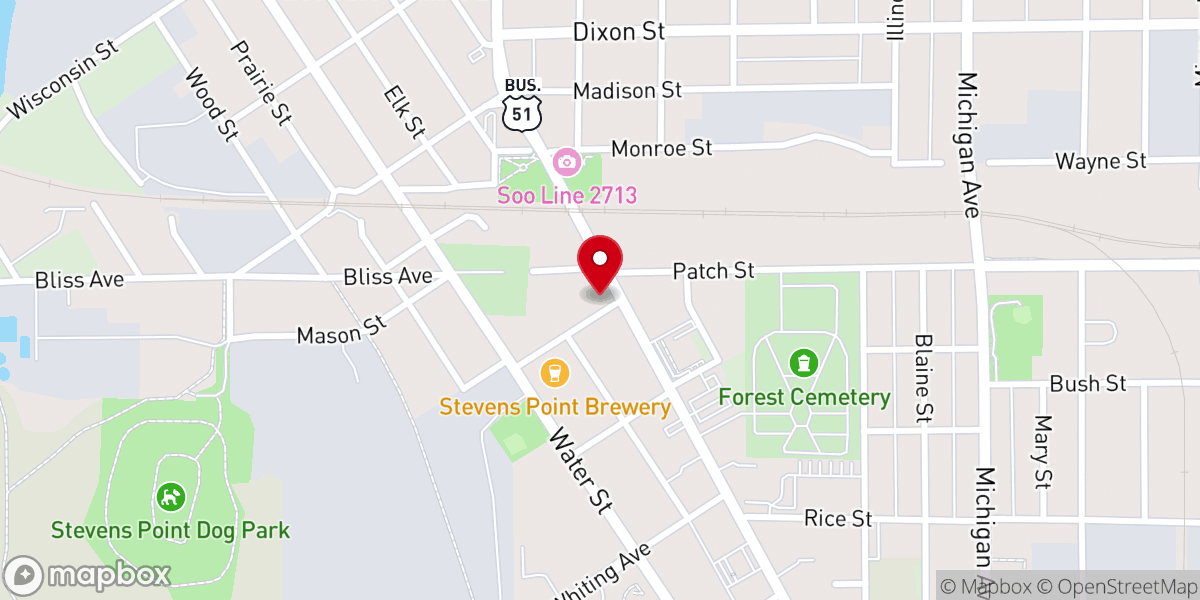 Map showing location of Advanced Care Center Inc
