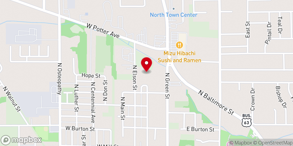 Map showing location of Cornerstone Church