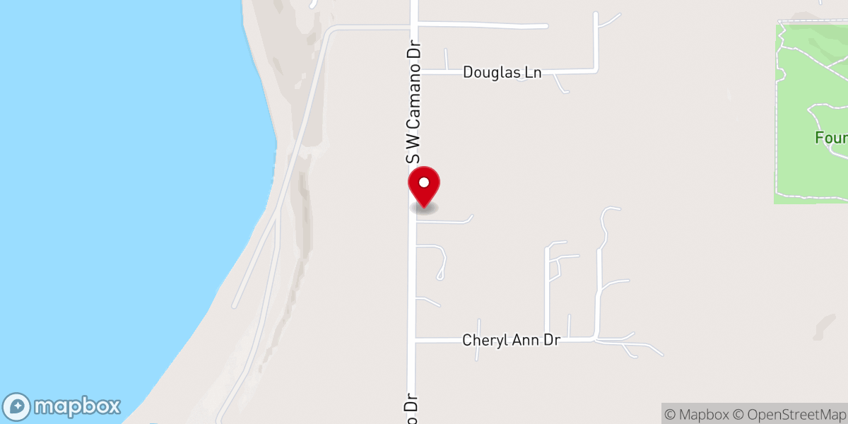 Map showing location of Camano Island American Legion