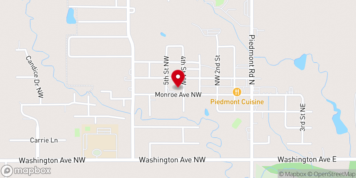 Map showing location of Soldier Creek Church of Christ