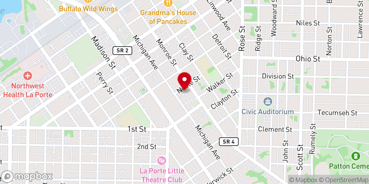 Map showing location of St Peter Catholic Church