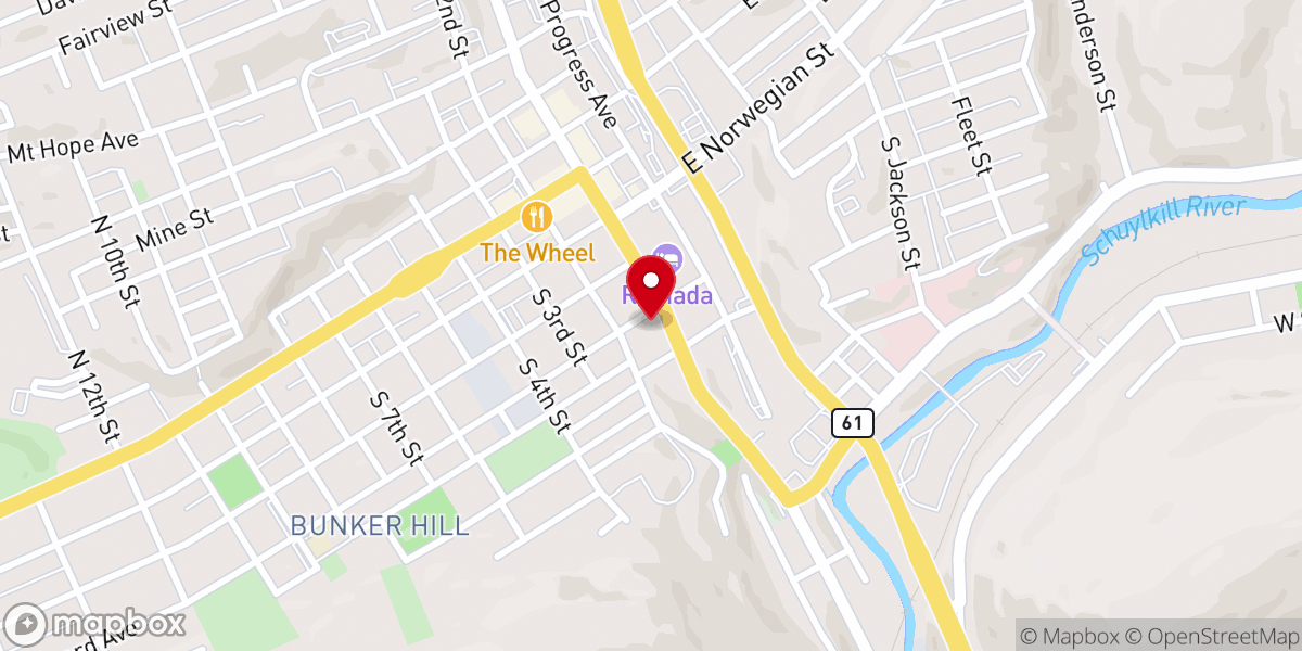 Map showing location of Trinity Episcopal Church
