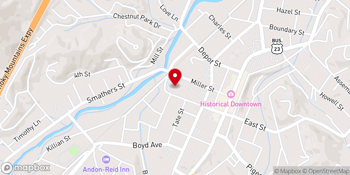 Map showing location of St John the Evangelist Catholic Church