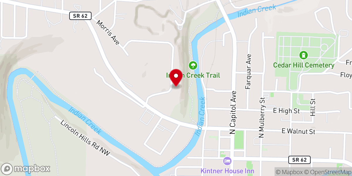 Map showing location of Corydon United Methodist Parsonage