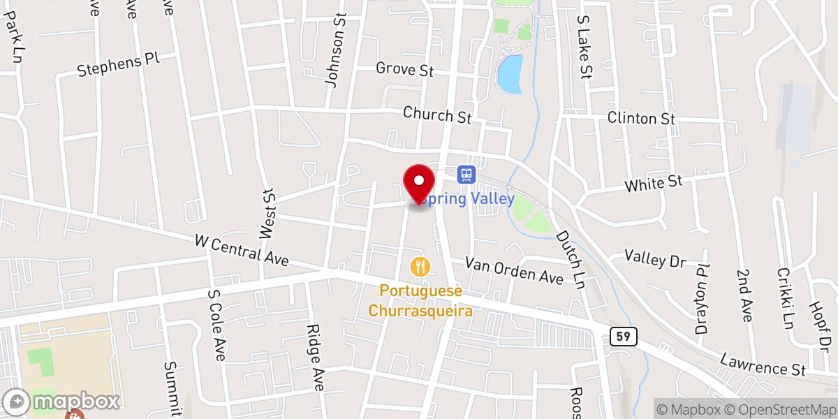 Map showing location of United Methodist Church of Spring Valley - Food Distribution Center