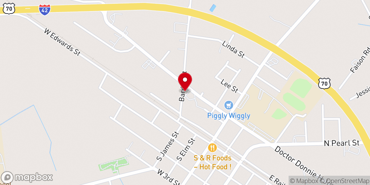 Map showing location of New Birth Holiness Church