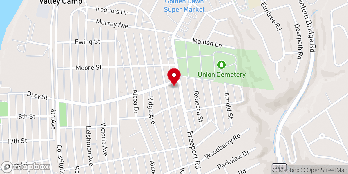 Map showing location of Real Life Church