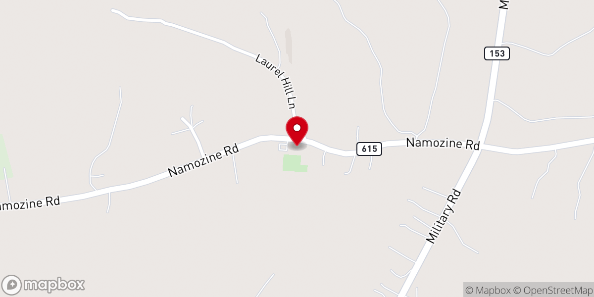 Map showing location of Manassa Hill Church