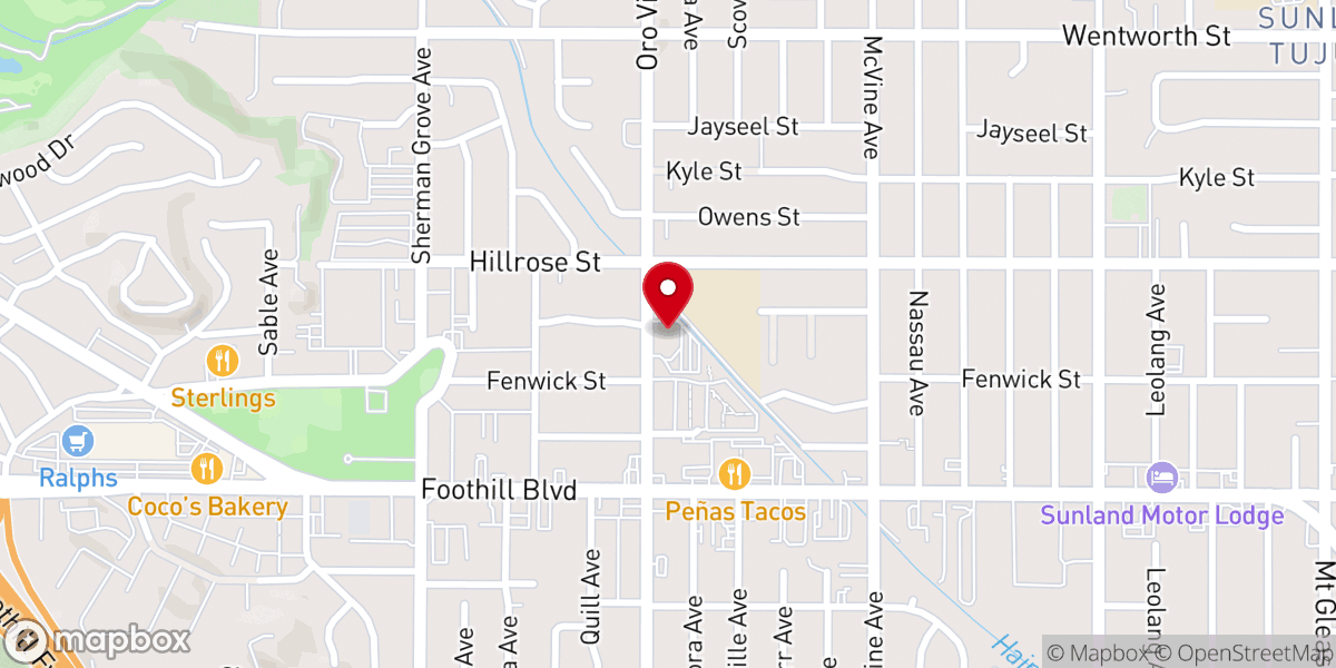 Map showing location of Sunland Neighborhood Church