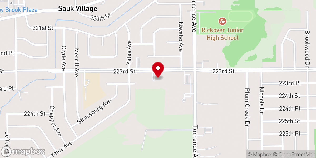 Map showing location of Grace United Church of Christ