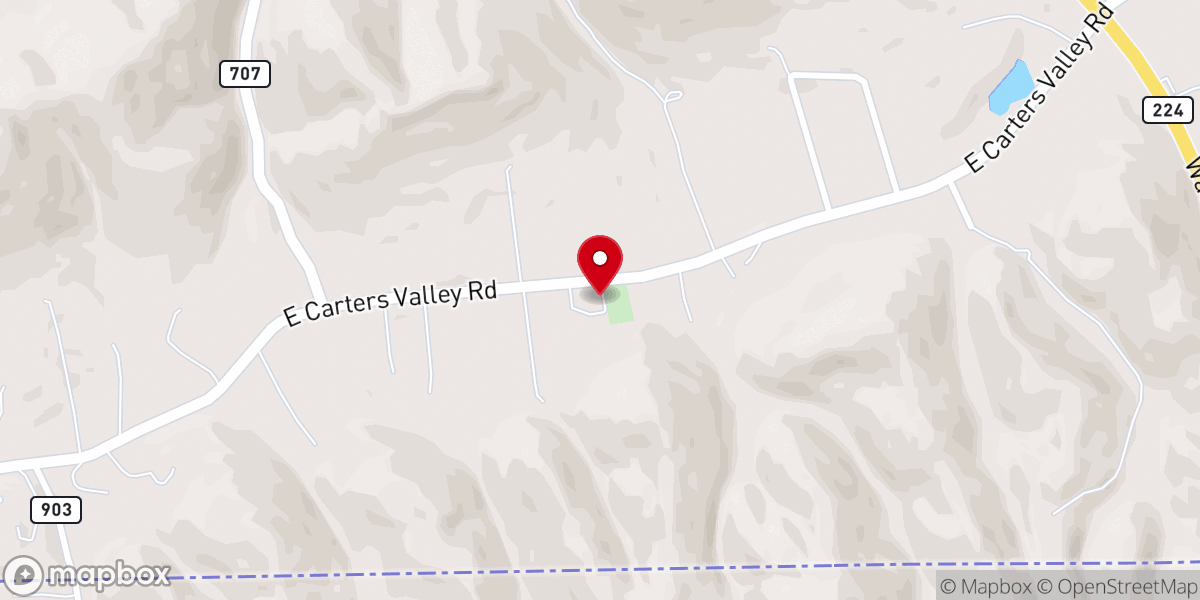 Map showing location of Walnut Chapel