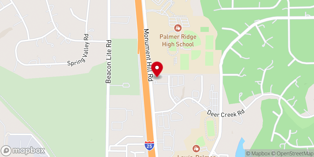 Map showing location of Woodmen Monument Campus Office