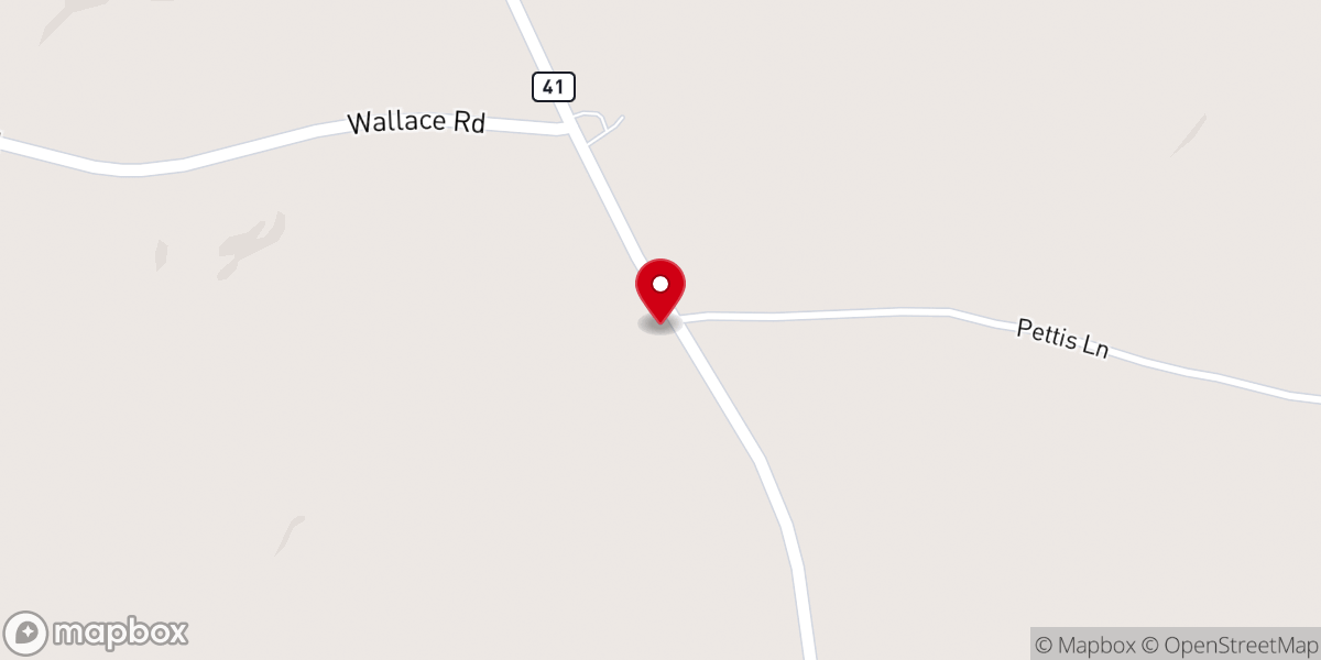 Map showing location of Hanberry Church