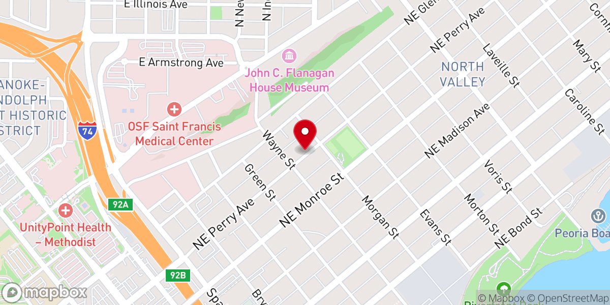 Map showing location of Trinity Temple Church