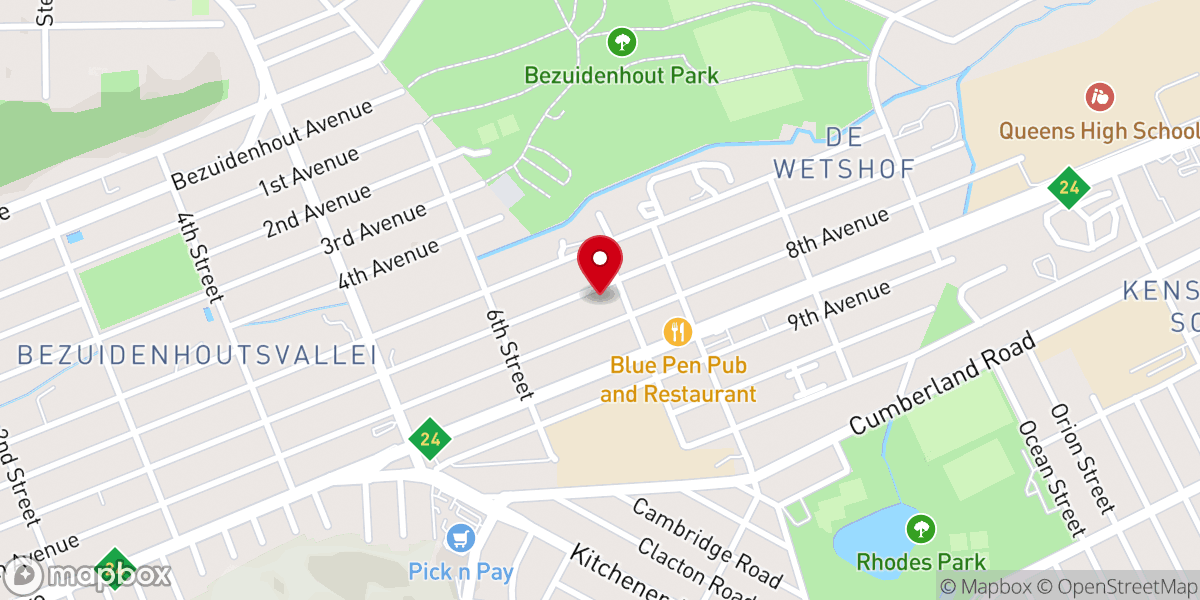 Map showing location of KCF Church