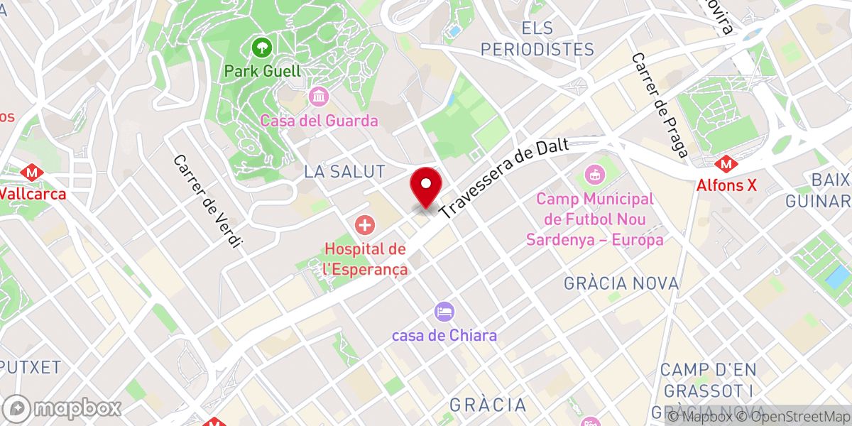 Map showing location of Orden de Padres Franciscanos