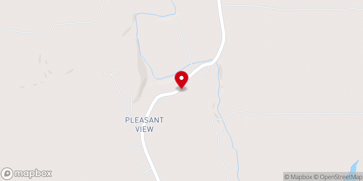 Map showing location of Pleasant View United Methodist Church