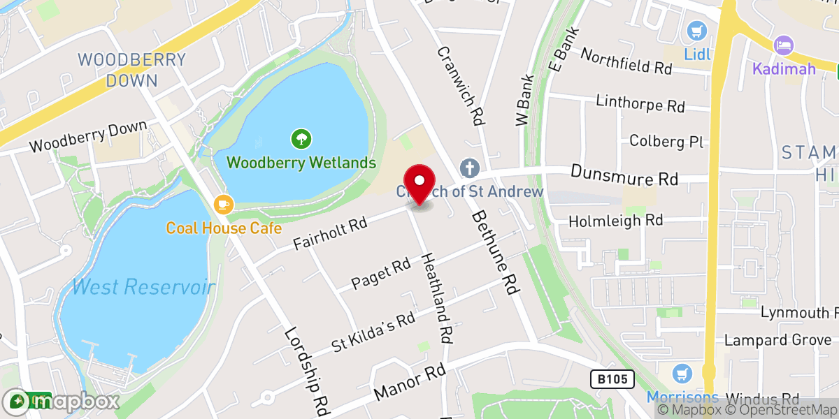 Map showing location of Beis Hamedrash Vyoiel Moishe D'Satmar