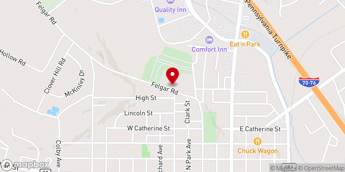 Map showing location of Grace United Methodist Church