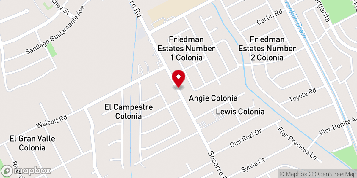 Map showing location of Segunda Iglesia Apostolica de la Fe en Cristo Jesus Church