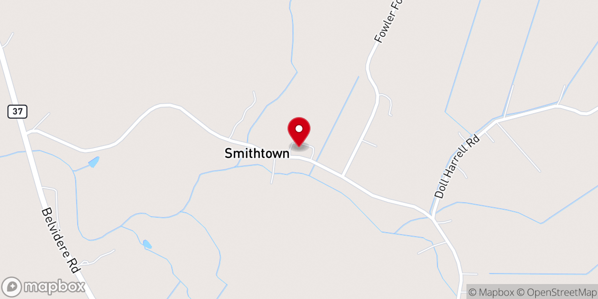 Map showing location of Bagley Swamp Wesleyan Church