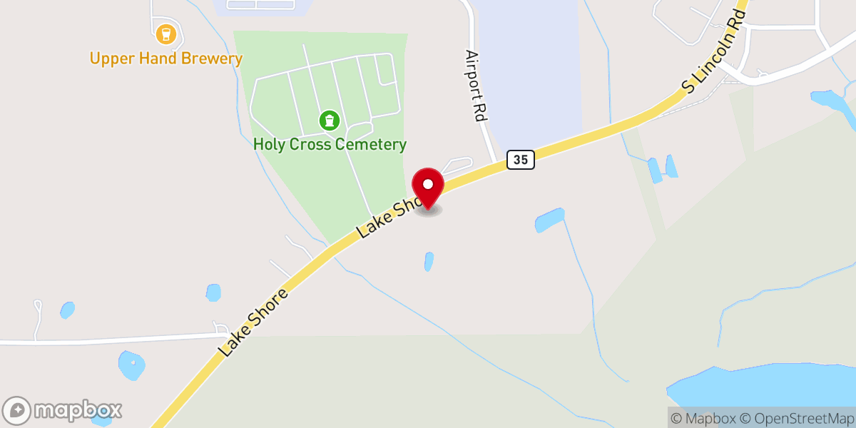 Map showing location of Escanaba Pentecostal Church
