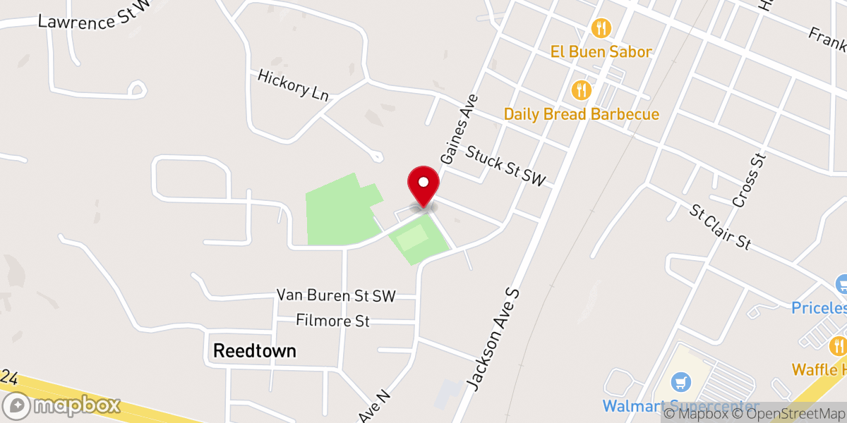 Map showing location of St Paul CME Church
