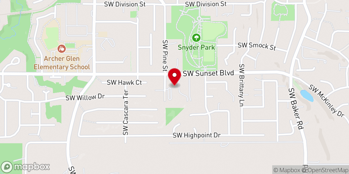 Map showing location of Crossridge Church
